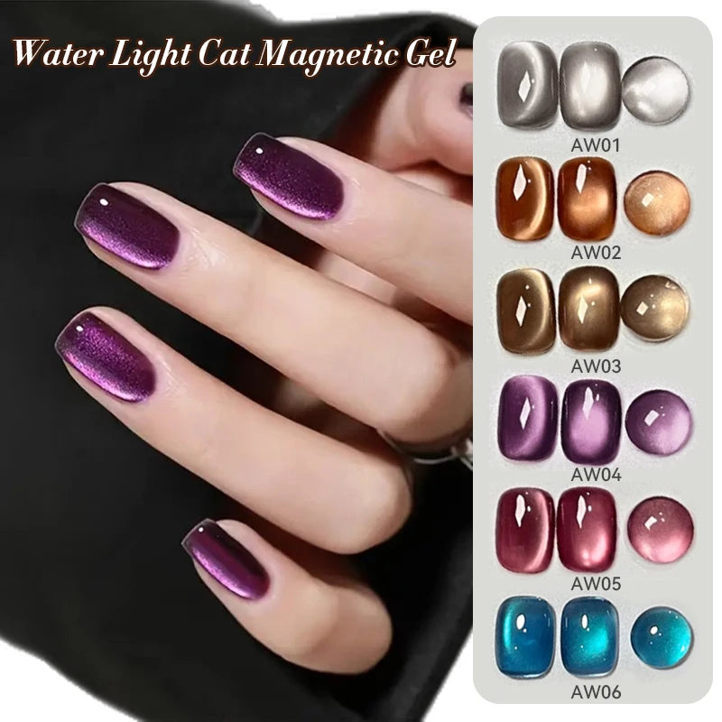 BORN PRETTY 10ml Water Light Cat Magnetic Gel Nail Polish Shining Super Sliver-light Holographics Soak Off UV Gel Varnish