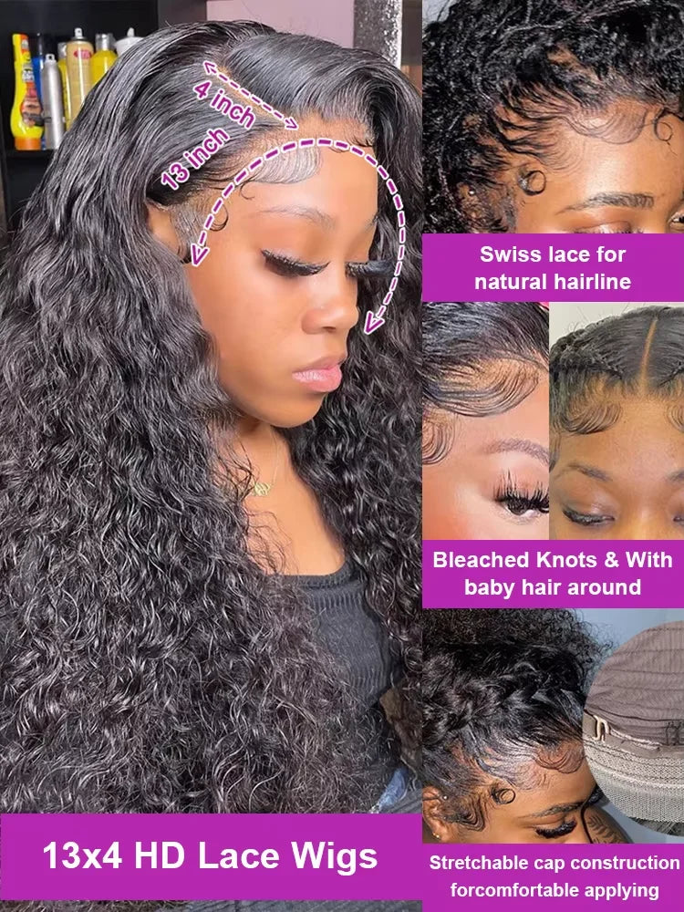 Deep Wave Lace Front Human Hair Wig