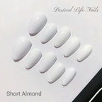 Short Black Simple Handmade Press on Nails