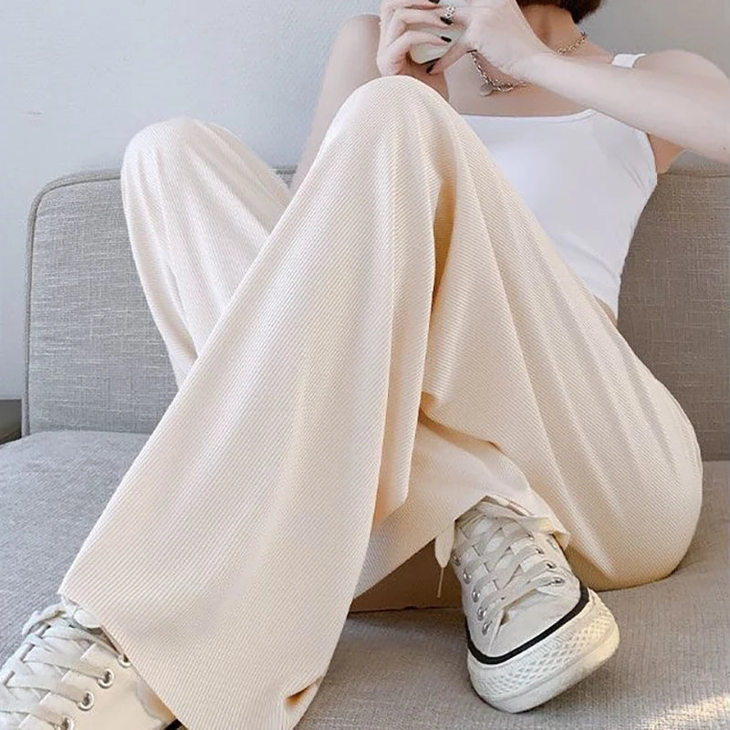 Ice Silk Light Wide Leg Pants