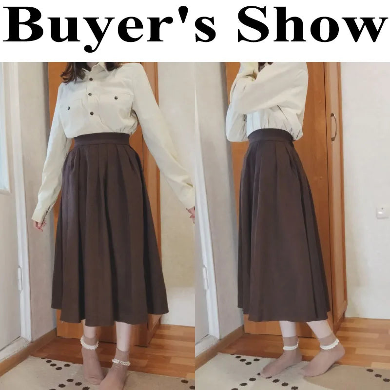 High Waisted Long Skirt