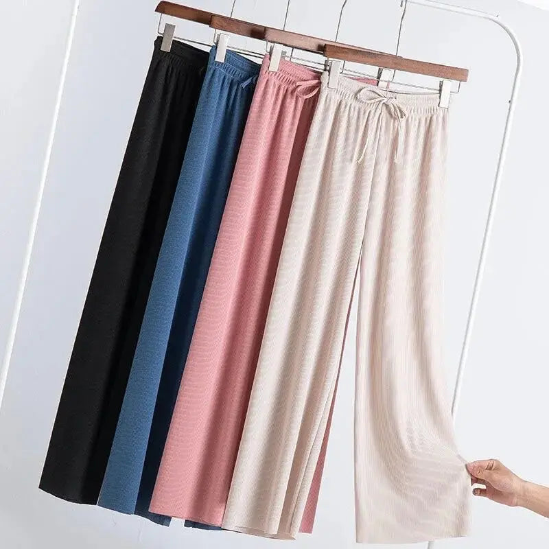 Ice Silk Light Wide Leg Pants