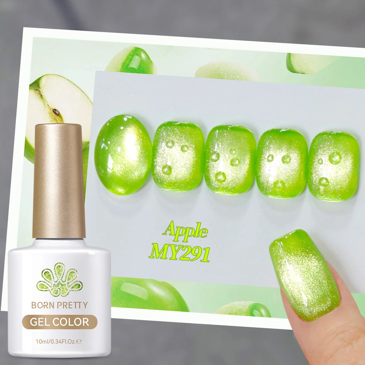 BORN PRETTY 10ml Water Light Cat Magnetic Gel Nail Polish Shining Super Sliver-light Holographics Soak Off UV Gel Varnish