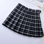 Pleated Plaid Skirt