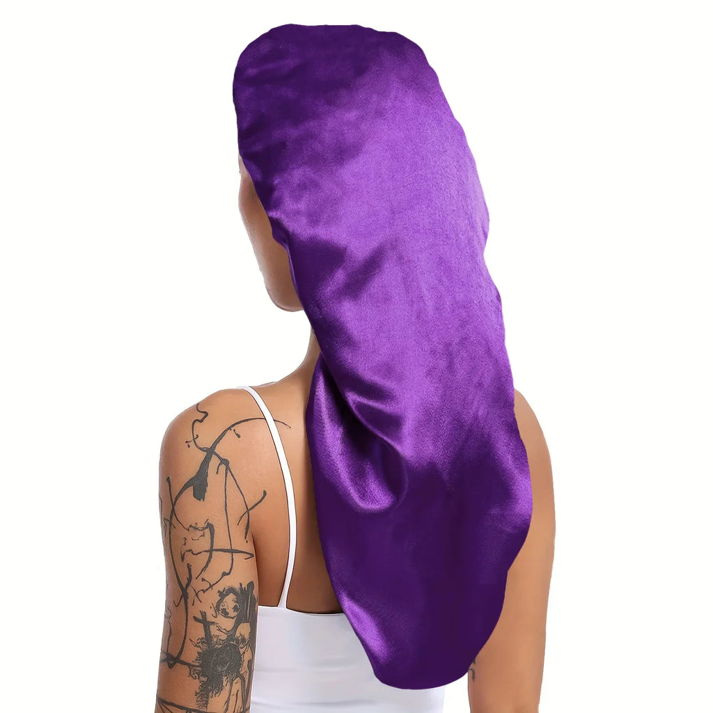 Extra Large Long Satin Sleep Bonnet