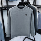Round Neck Loose Casual Solid Color Knitted Base Sweater