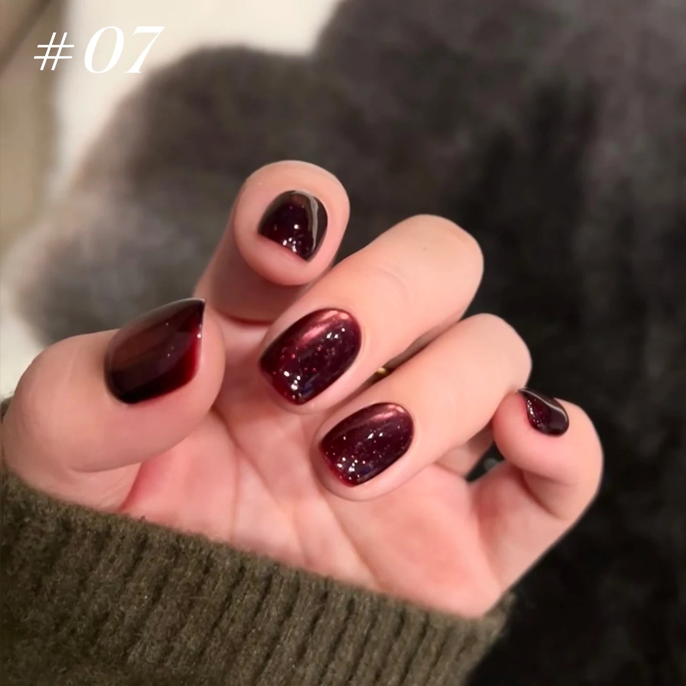 12ml 1-21pcs Brown Gold Cat Eye Gel Nail Polish