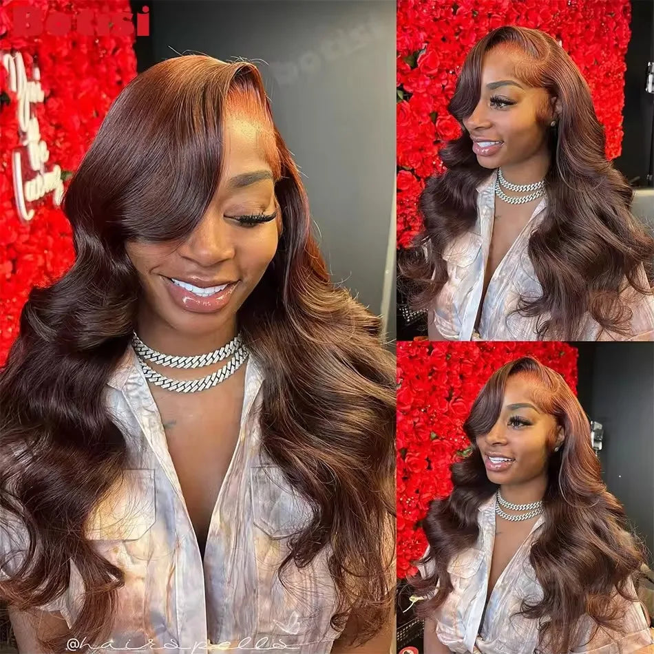 Chocolate Brown Brazilian Body Wave Wig