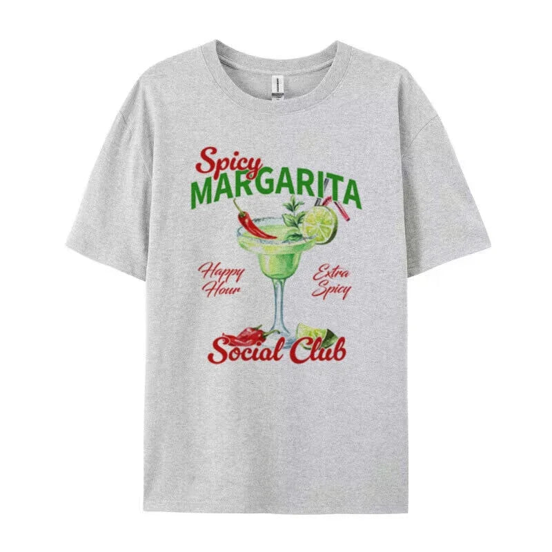 Spicy Margarita Retro Cocktail Graphic Tee