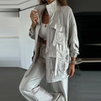 Zip Sweater & Long Pant Set