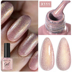LILYCUTE 8ml Pink Dried Flower Gel Nail Polish Natural Flower Fairy Nail Art Gel Soak Off UV LED Painting Varnish For Nails DIY