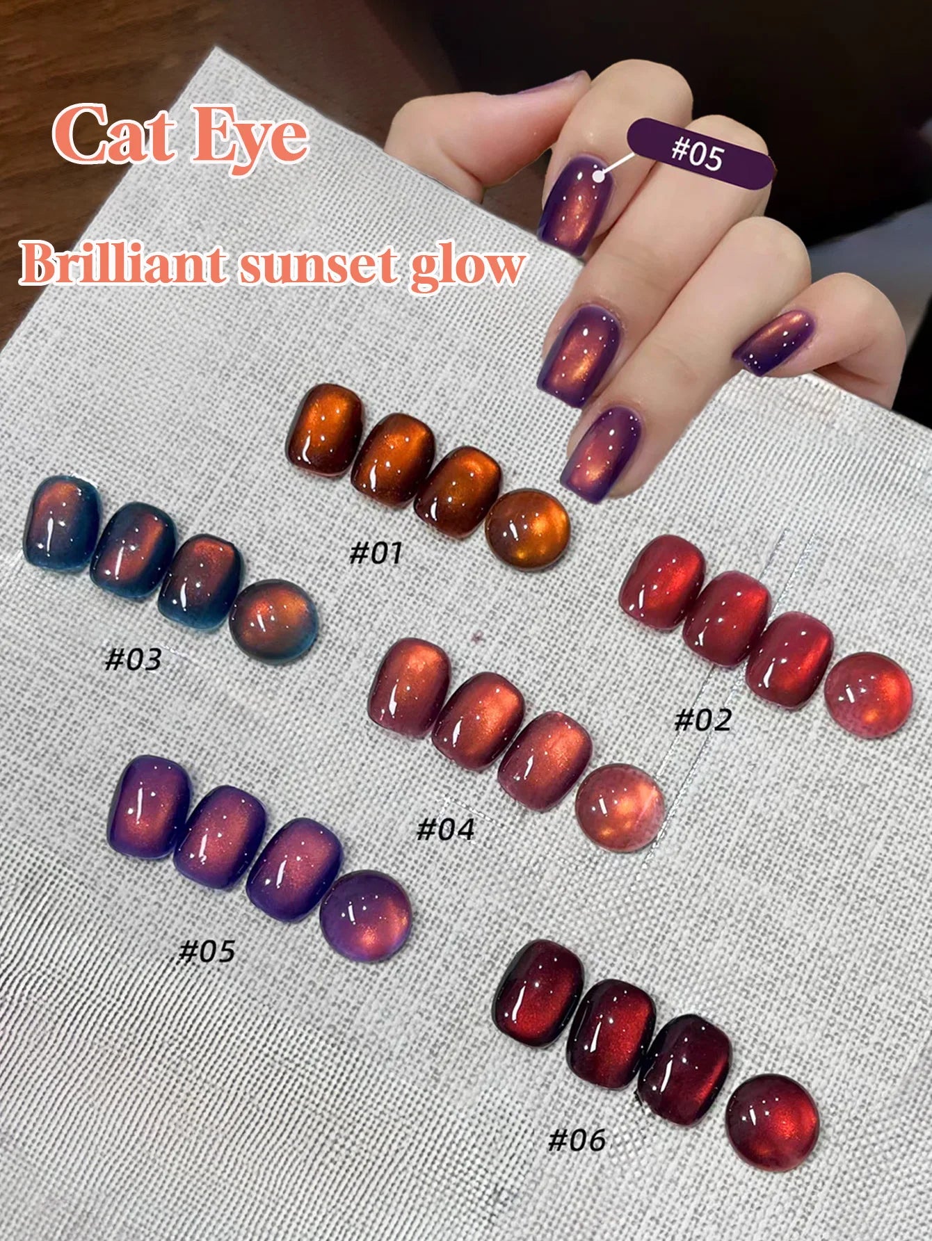 WS 1Pcs 10ML 2026 New Dragon Fruit Cat Eye Gel - Ultra-Bright Magnetic Polish with Diamond Sparkle Effect