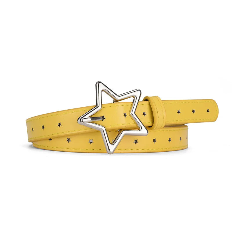 Kids Adjustable Metal Snap PU Leather Belt