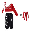 Off Shoulder Crop Top Jogger Pants Set