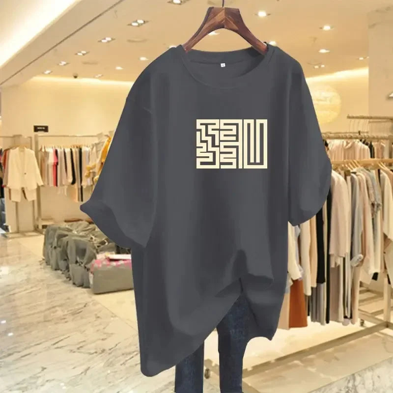 Geometric Square Logo Graphic Tee