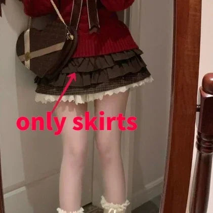 Lazy Bow Off Shoulder Long Sleeve Loose Knitted Sweater Tops+ High Waist Ruched Skirt Set