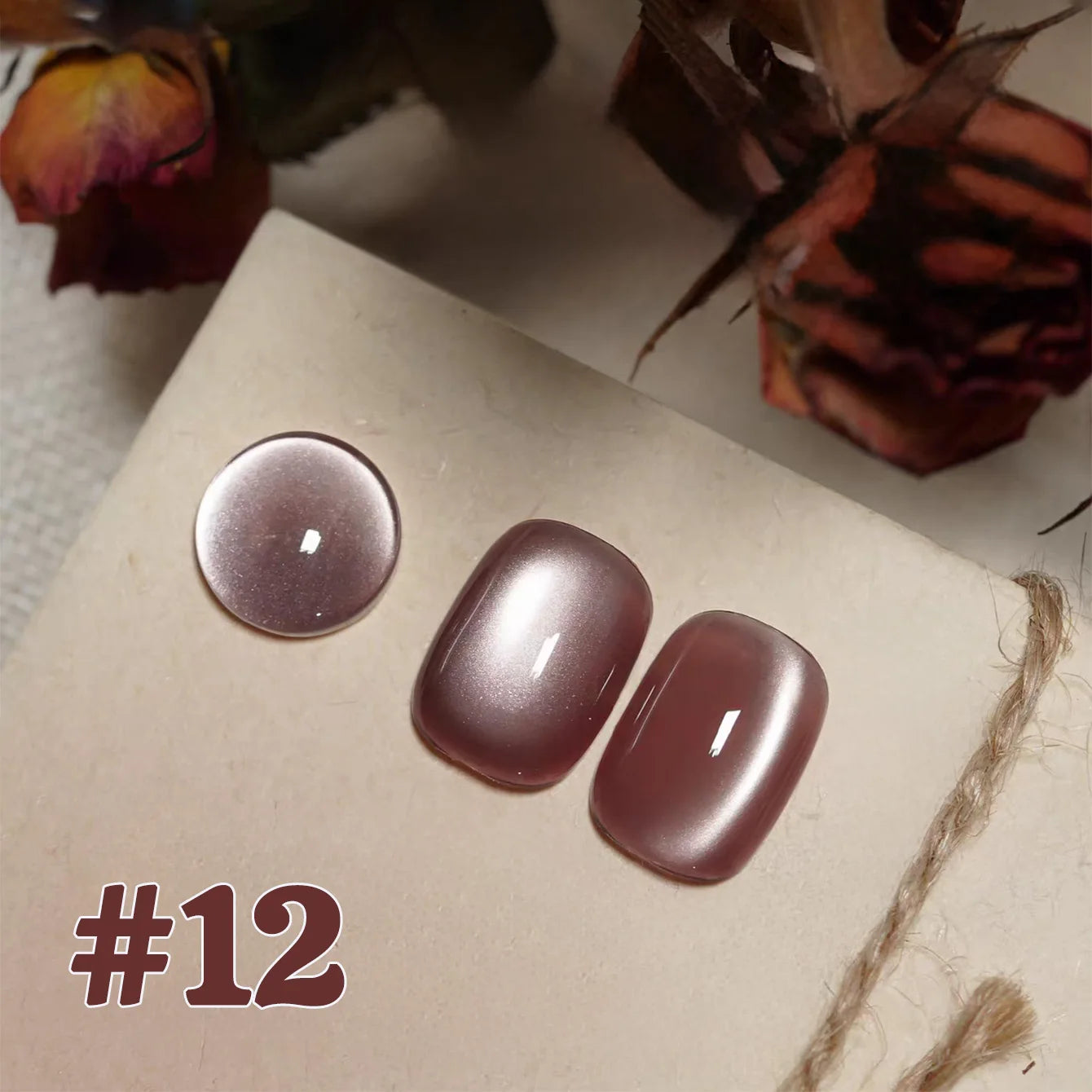 12ML 1-16PCS Beach Essentials Summer Nails Top Selling Fenglin Evening Moonlight Cat Eye Green Glass Bead Magnet Gel Nail Polish