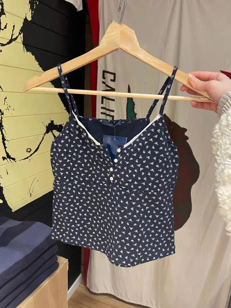 Sweet Floral Vest Shorts Set