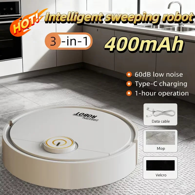 6000pa Strong Suction Smart Sweeping Robot Type-C Charge Washable Mop