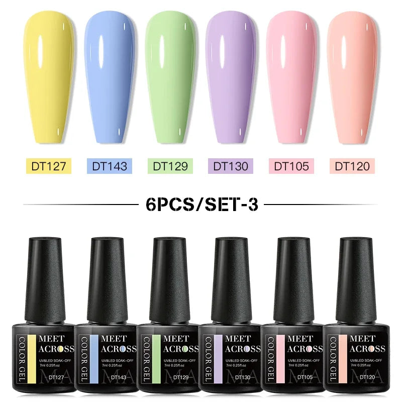 6Pcs Gel Nail Polish Set