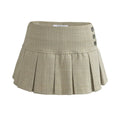 Low Waisted Pleated Mini Skirt
