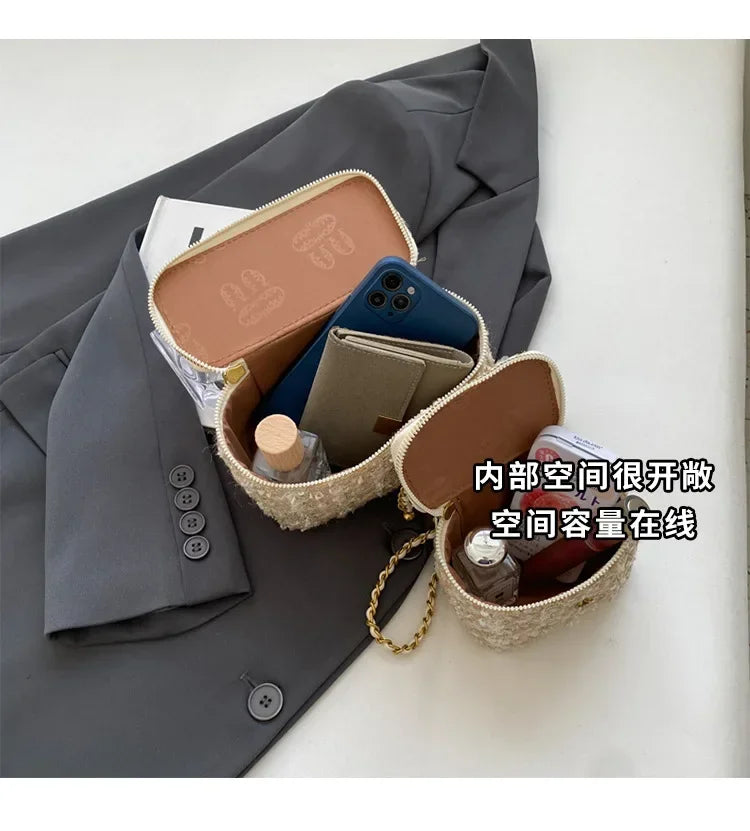 Wool Weave Knitted Crossbody Bag