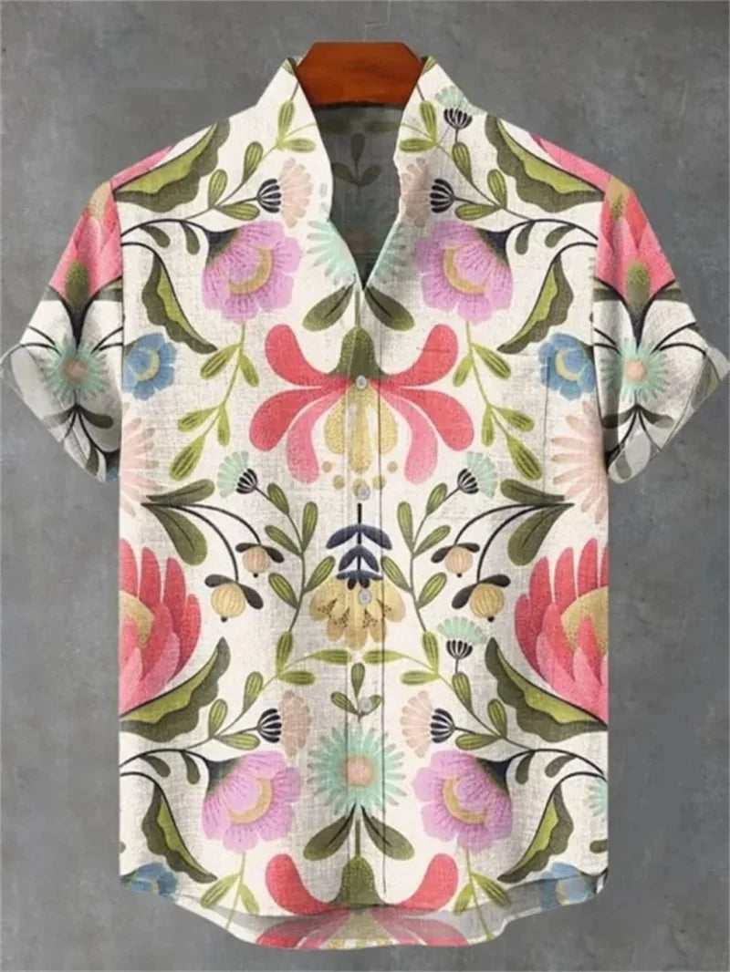 Colorful Floral Print Shirt