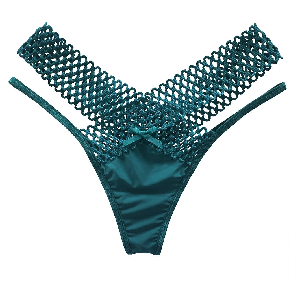 Sexy Leopard Lace Women Panties Seamless Underwear Hollow Out Sensual Lingerie Female Breathable Thongs T-back G-string