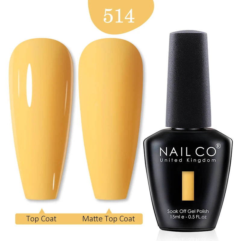 NAILCO 15ml Nail Gel Polish Winter Nude Colors Hybrid Gel Varnish Manicure UV Gel Nail Polish Primer Top Base Coat LED Nails Art