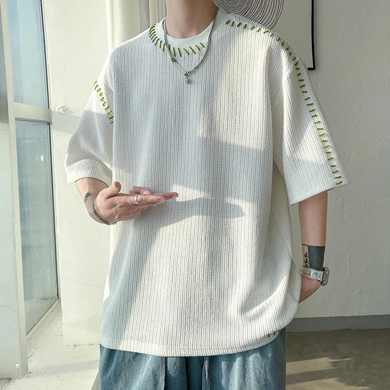 Waffle Knit Oversized T-Shirt