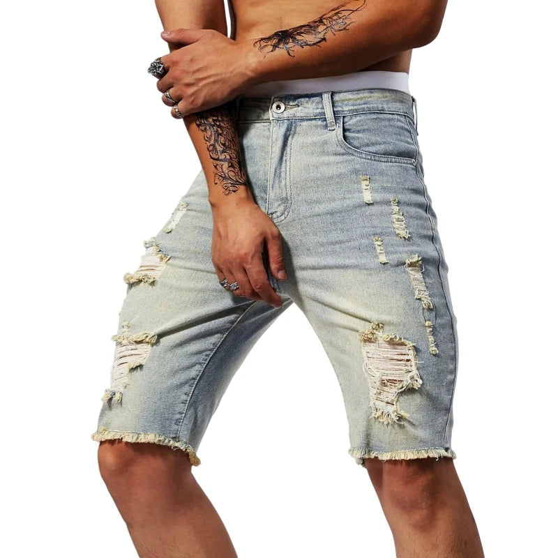 Distressed Jean Shorts