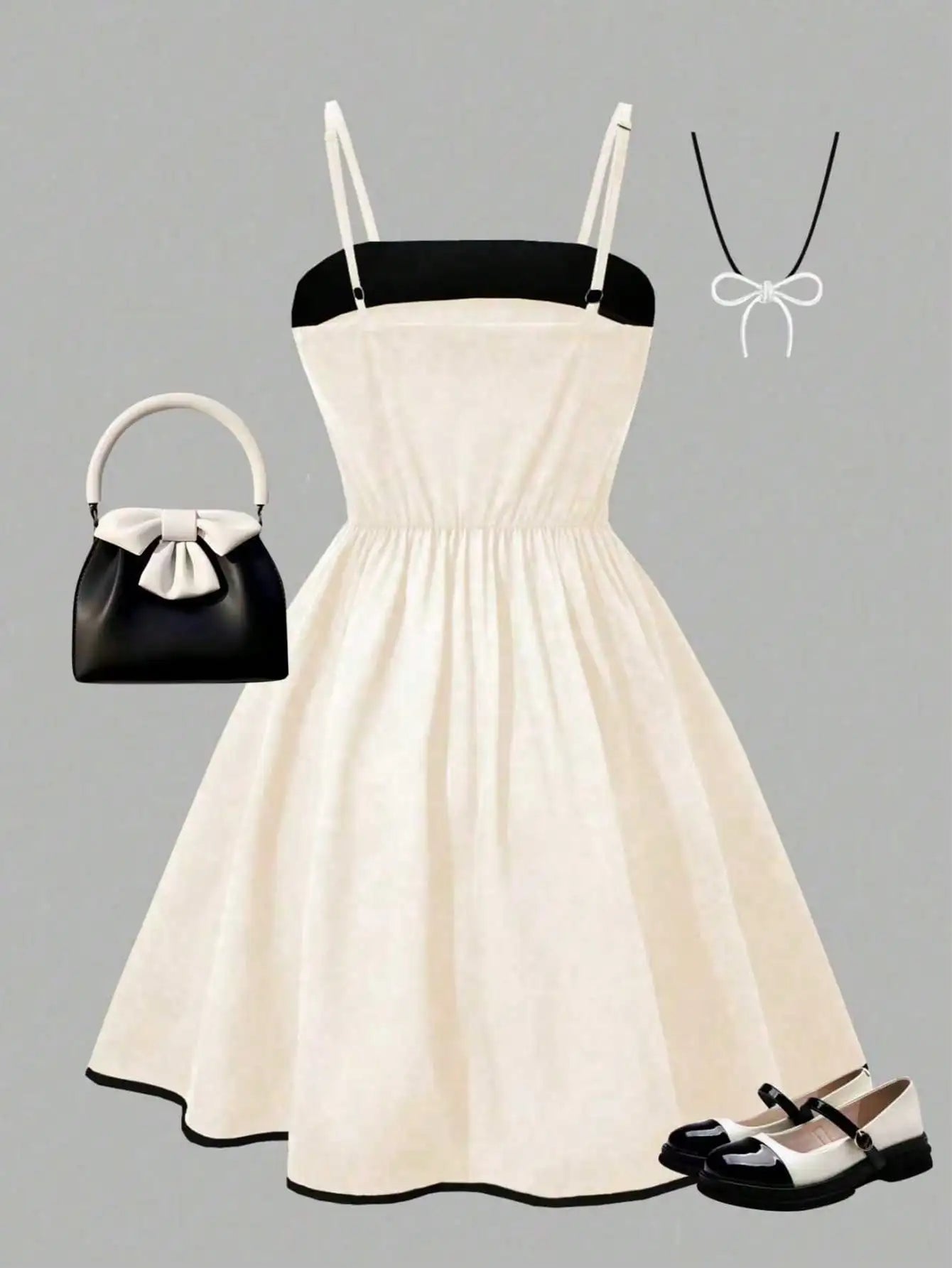 Bow-Detail Skater Dress
