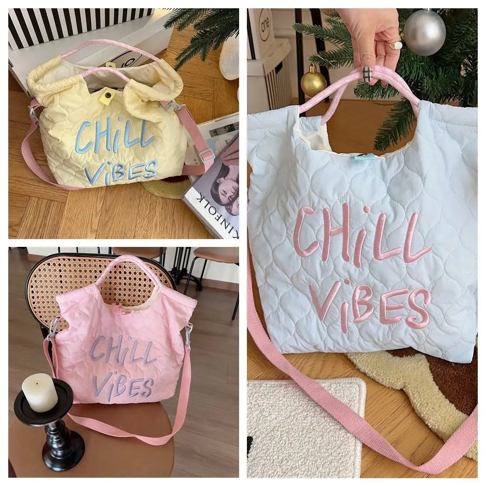 Chill Vibes Puffer Tote Bag