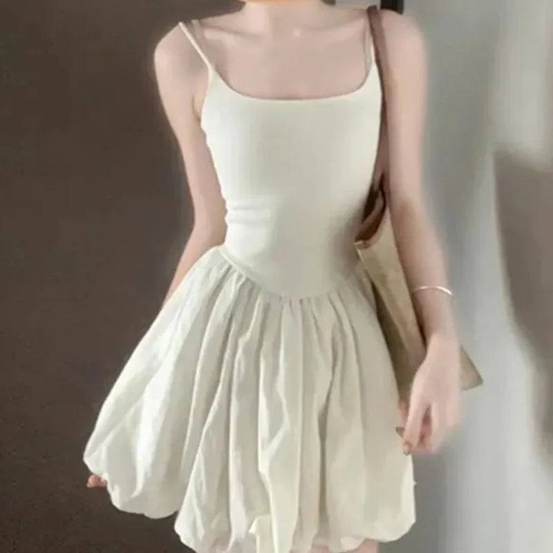 Solid Ruffle Short Dress