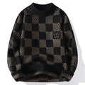 Checkered Knitted Sweater