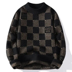 Checkered Knitted Sweater