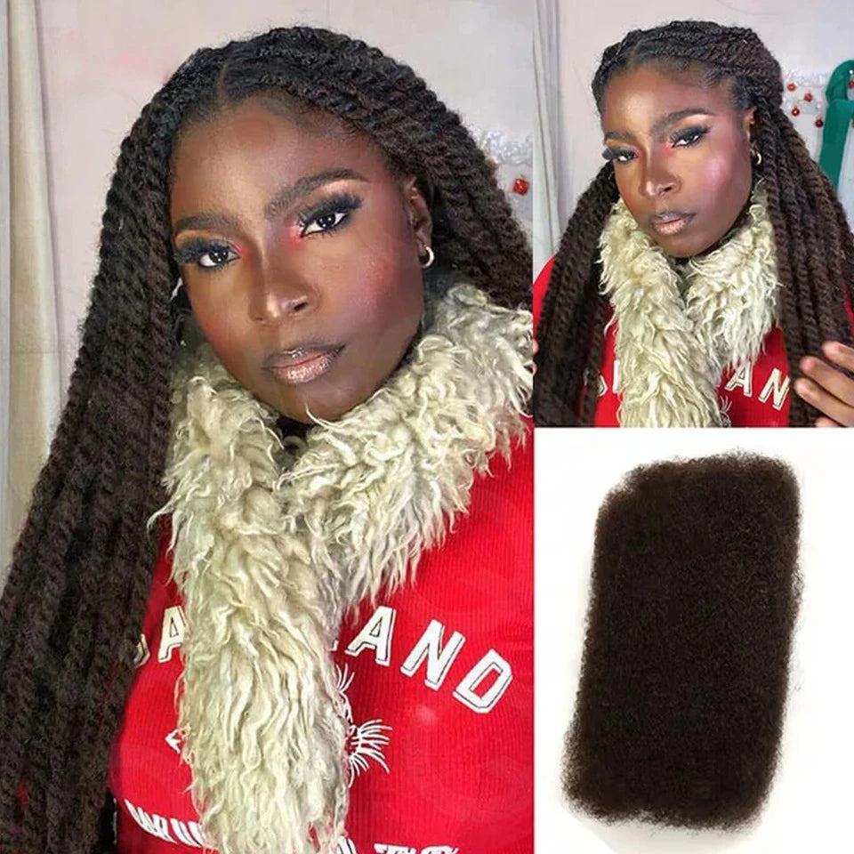 Brazilian QVR Afro Kinky Bulk Human Hair