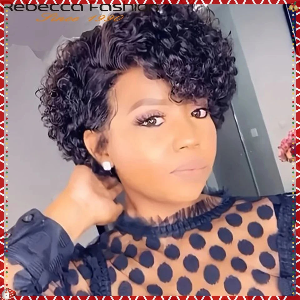 Natural Black Hair Pixie Cut Wig