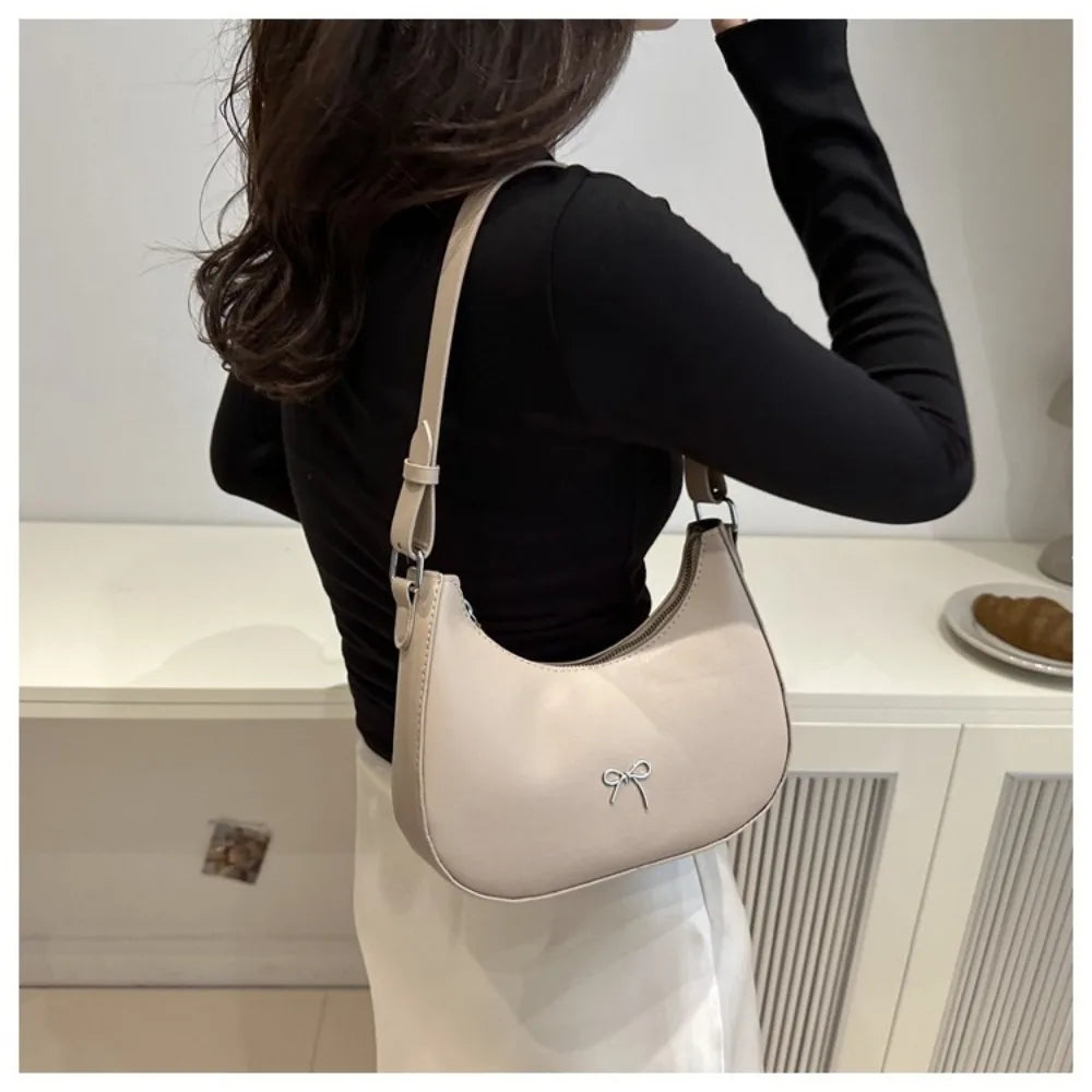 Bowknot PU Leather Handbag