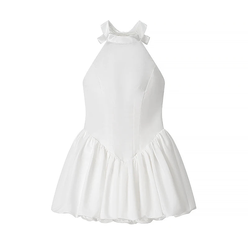 YENKYE Backless Halter Ball Gown Dress