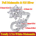 Flower Cut Moissanite Ring