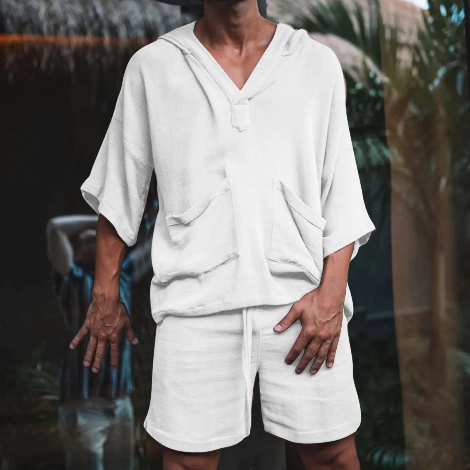 Loose Solid Linen Set