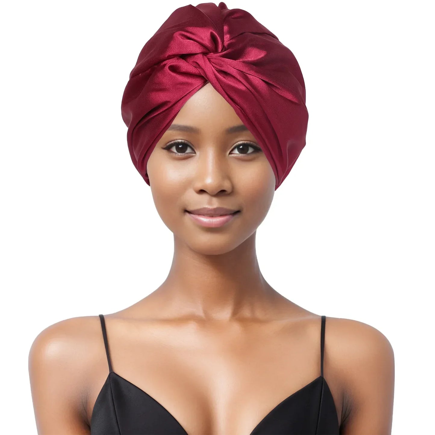 Double Layer Satin Turban Bonnet