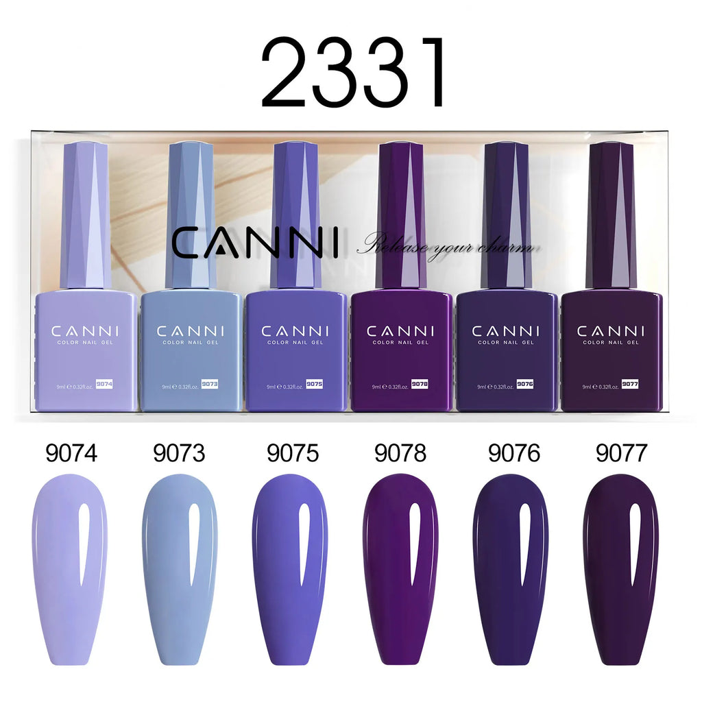 CANNI Nail Gel Polish Set Upgraded HEMA FREE Summer Nails Smooth Texture Ultra Gloss Top Coat Pigmented Gel Soak off UV LED Gel