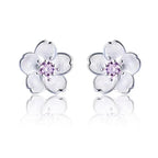 Blue Cherry Blossom Earrings