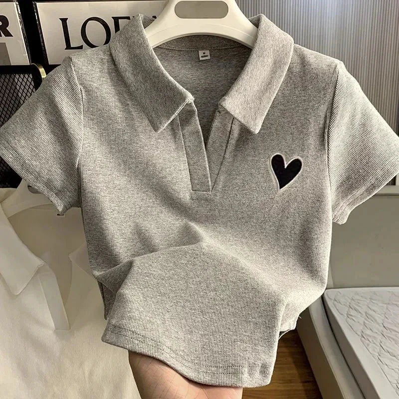 Heart Embroidery Polo