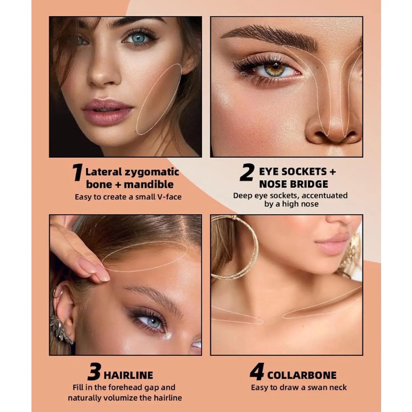 9 Color Powder Contour Palette