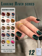 12ml 1-21pcs Brown Gold Cat Eye Gel Nail Polish