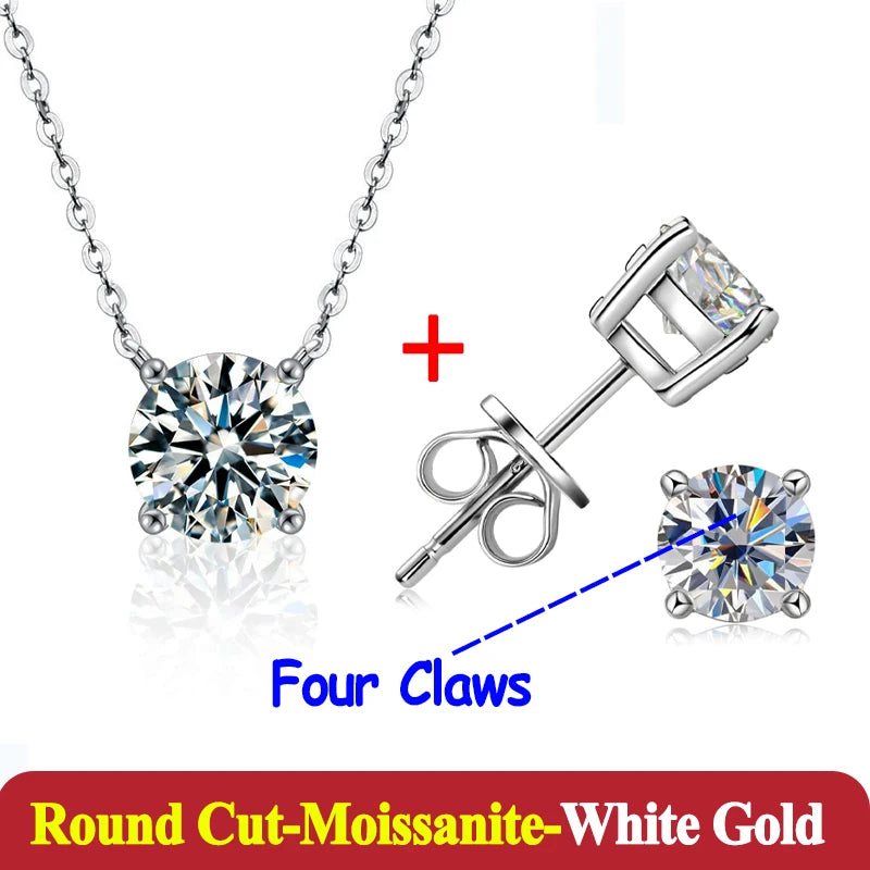 1-3ct Moissanite Diamond Jewelry Set
