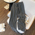 High Waist Striped Straight Leg Pants